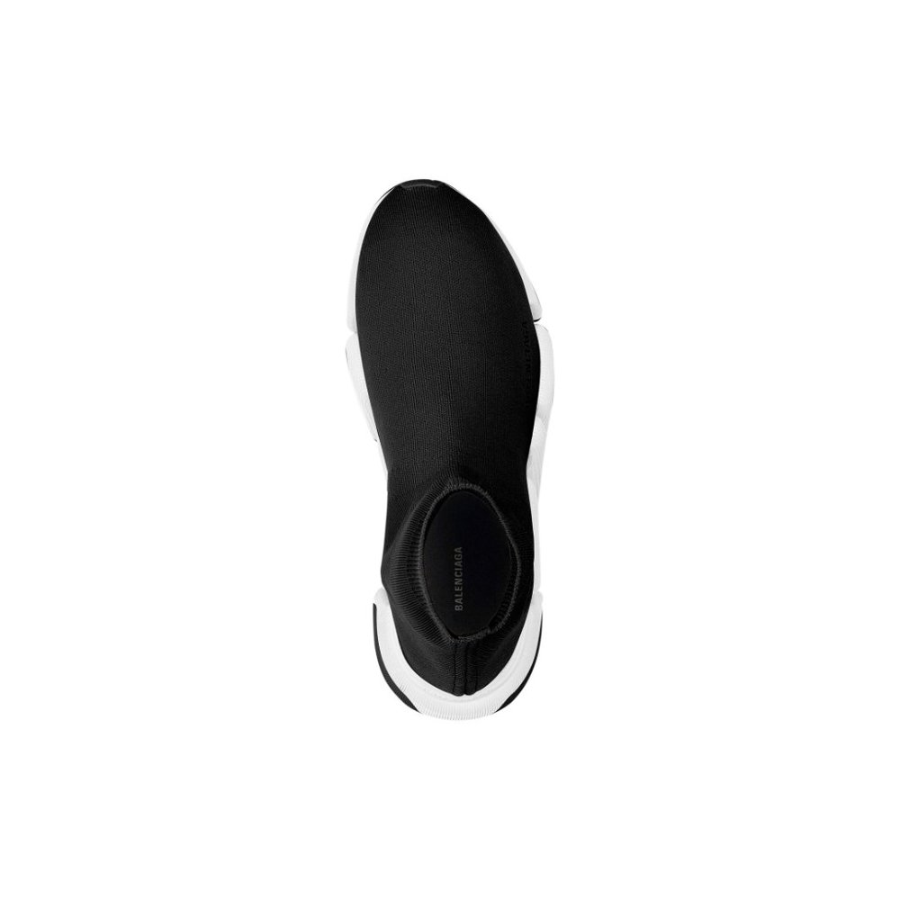 Worn Once! WOMEN'S SPEED 2.0 RECYCLED KNIT SNEAKER BICOLOR SOLE IN BLACK/WHITE - Picture 11 of 13